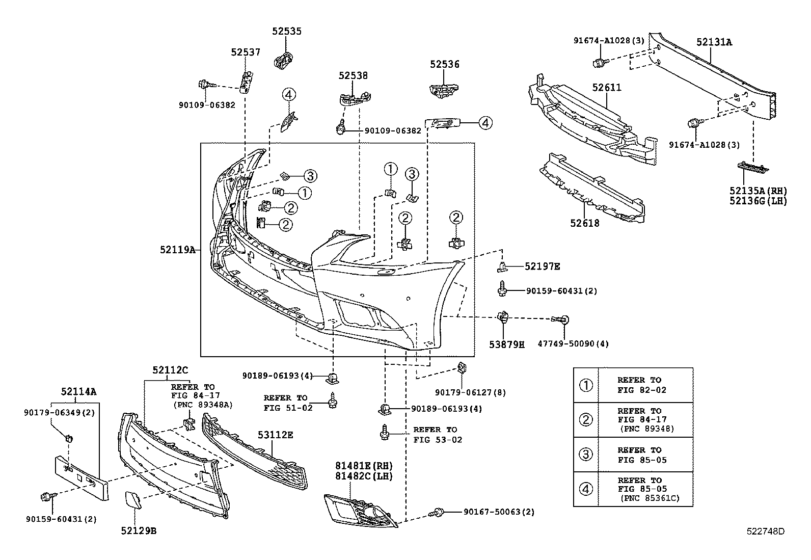  LS600H 600HL |  FRONT BUMPER BUMPER STAY
