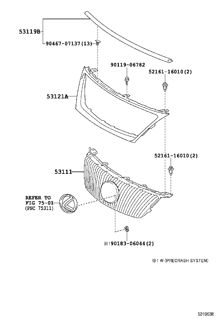  IS250 350 2 D |  RADIATOR GRILLE
