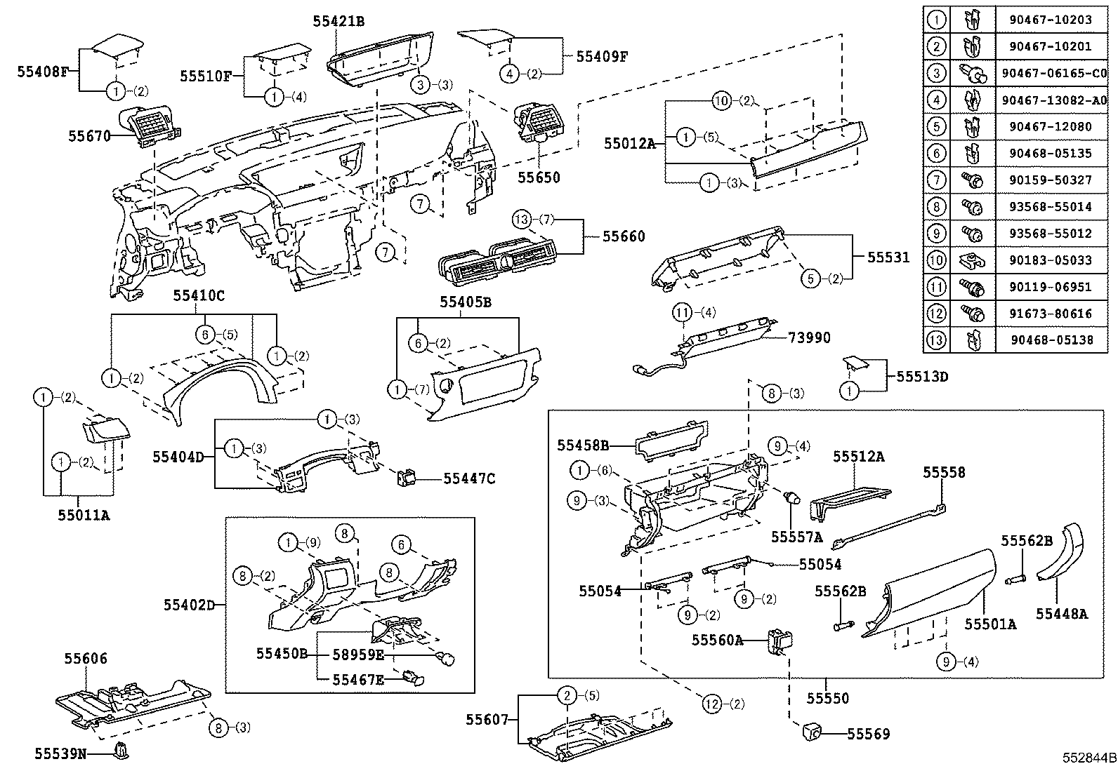  GS GS HYBRID |  INSTRUMENT PANEL GLOVE COMPARTMENT
