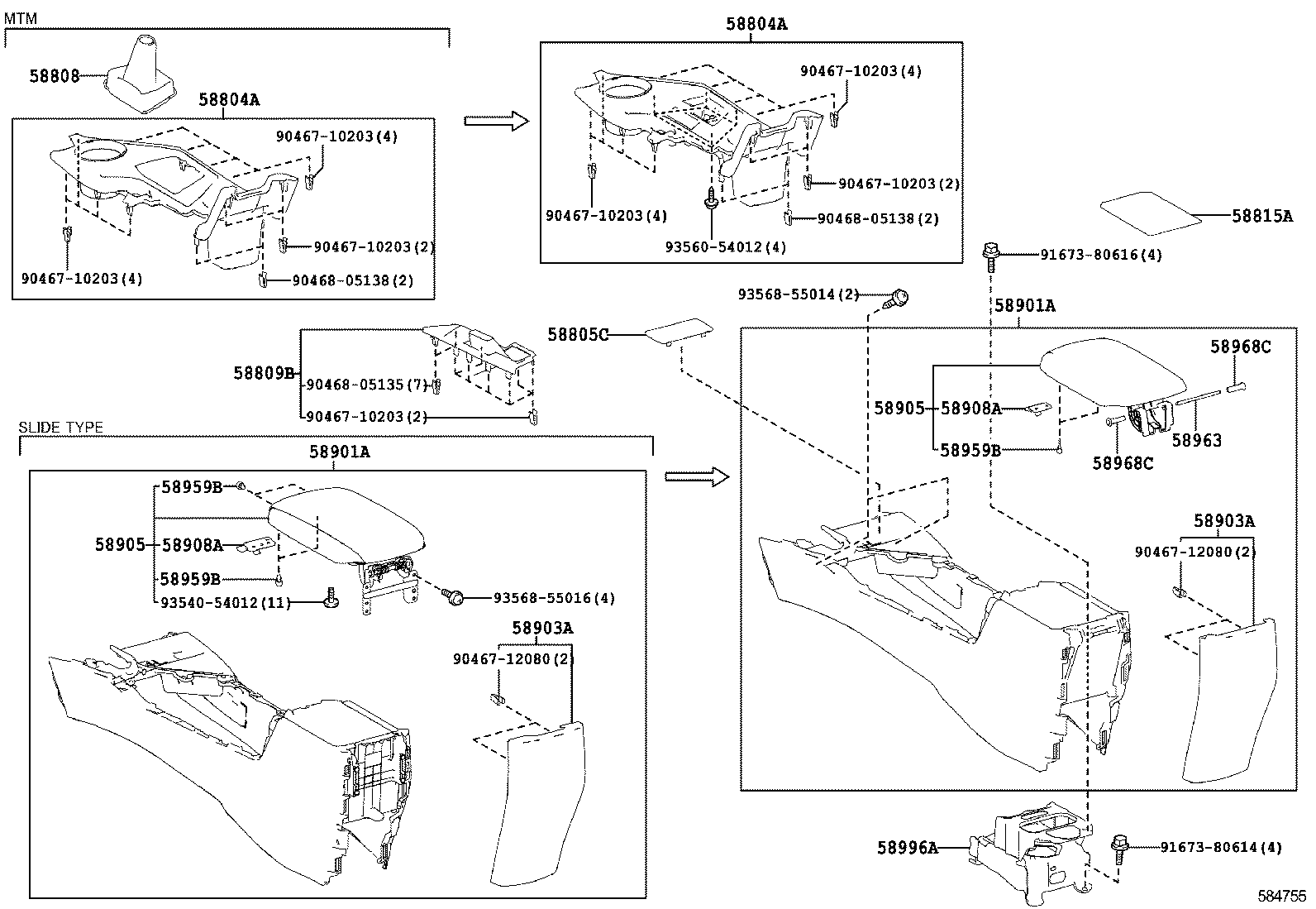  RAV4 |  CONSOLE BOX BRACKET