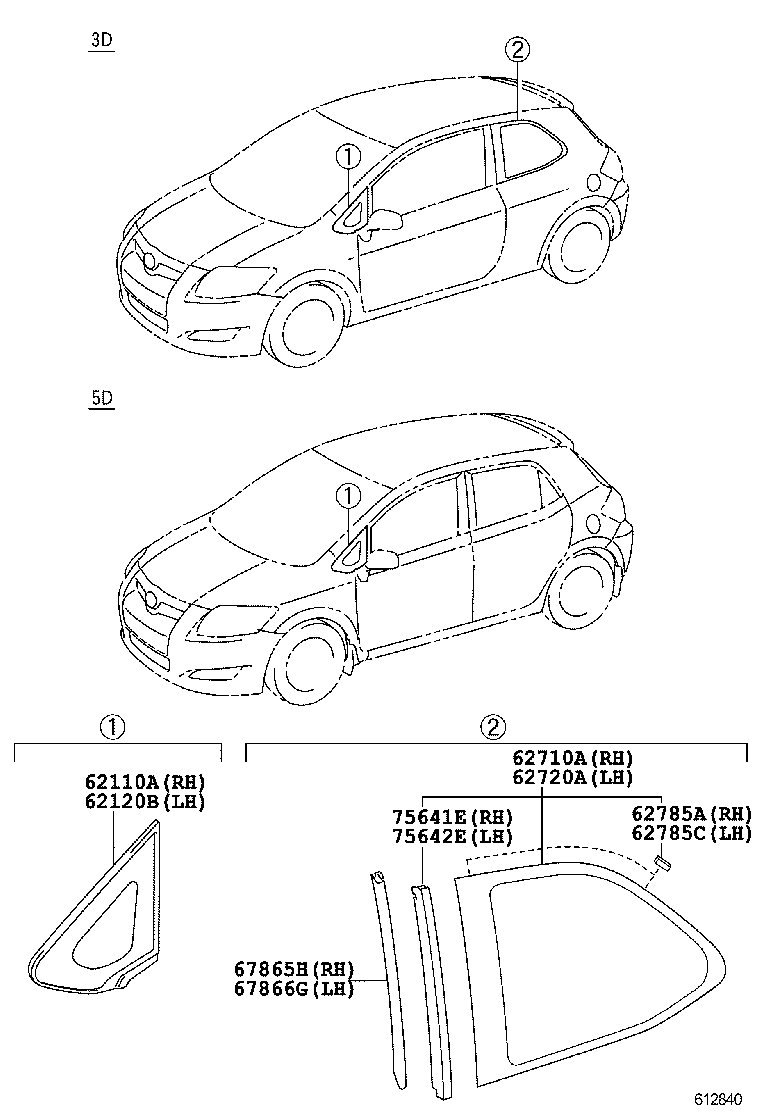  AURIS COROLLA |  QUARTER WINDOW