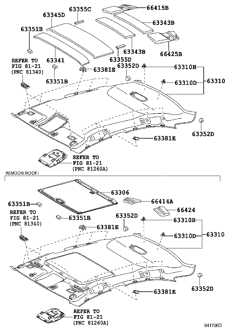  IS250 350 2 D |  ROOF HEADLINING SILENCER PAD