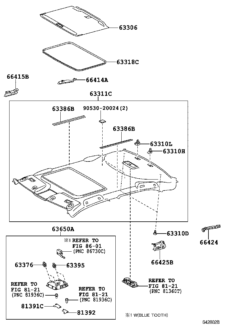  CAMRY HYBRID |  ROOF HEADLINING SILENCER PAD