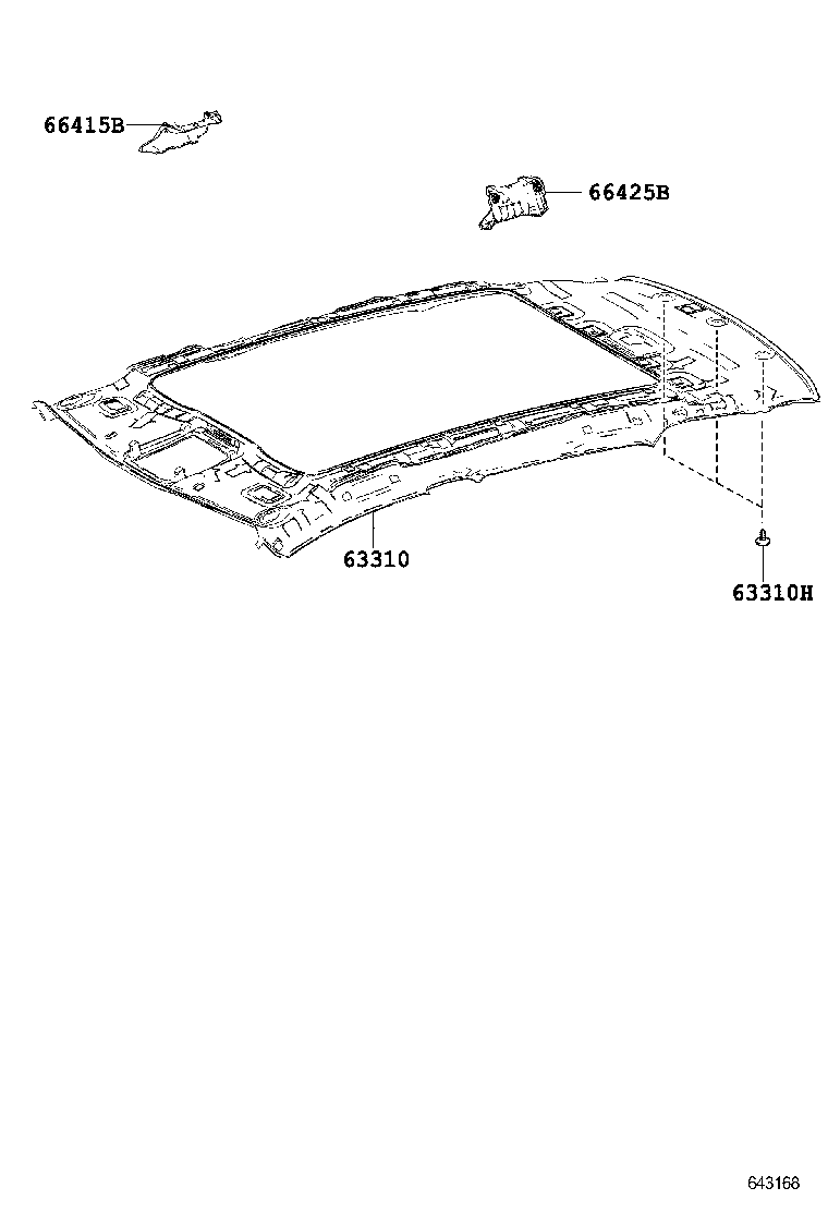  AURIS HYBRID UKP |  ROOF HEADLINING SILENCER PAD