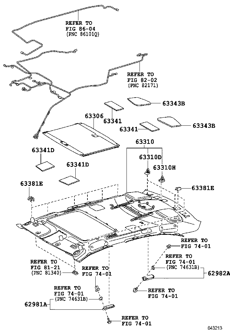  LS600H 600HL |  ROOF HEADLINING SILENCER PAD