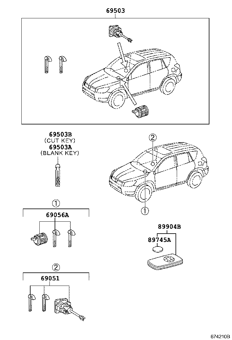  RAV4 |  LOCK CYLINDER SET