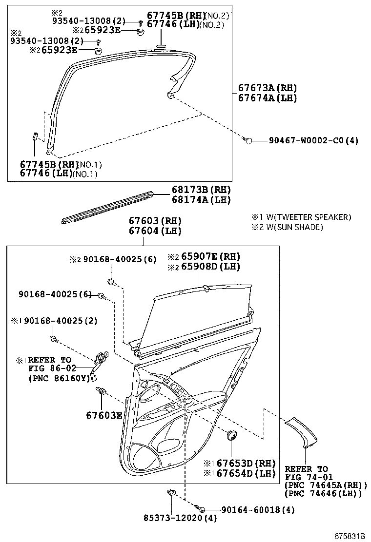  AVENSIS |  REAR DOOR PANEL GLASS