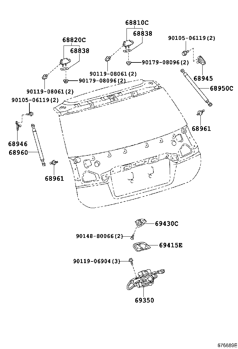  CT200H |  BACK DOOR LOCK HANDLE