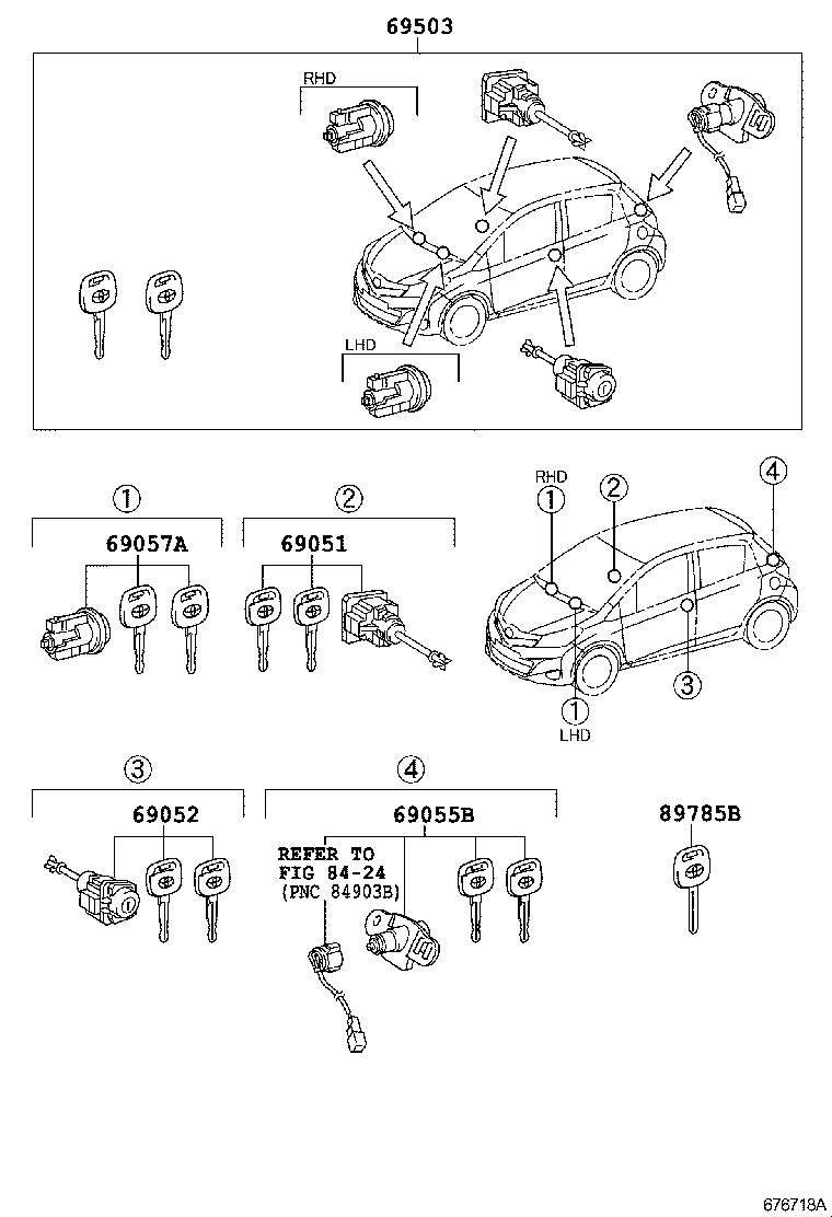  YARIS JPP |  LOCK CYLINDER SET
