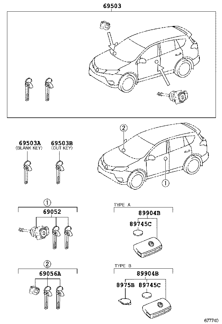  RAV4 |  LOCK CYLINDER SET