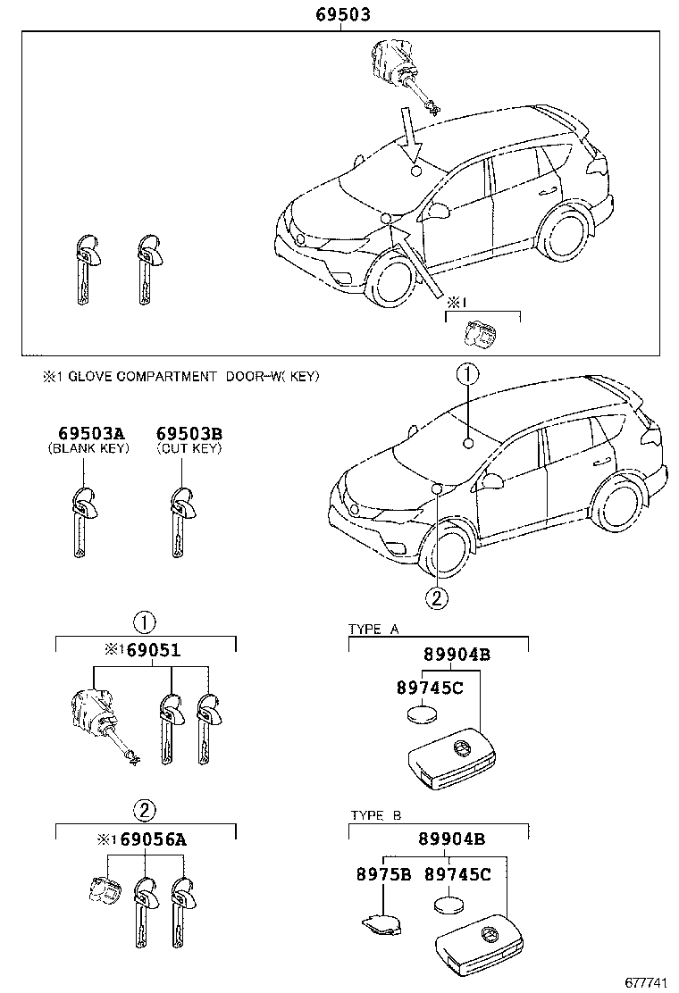  RAV4 |  LOCK CYLINDER SET