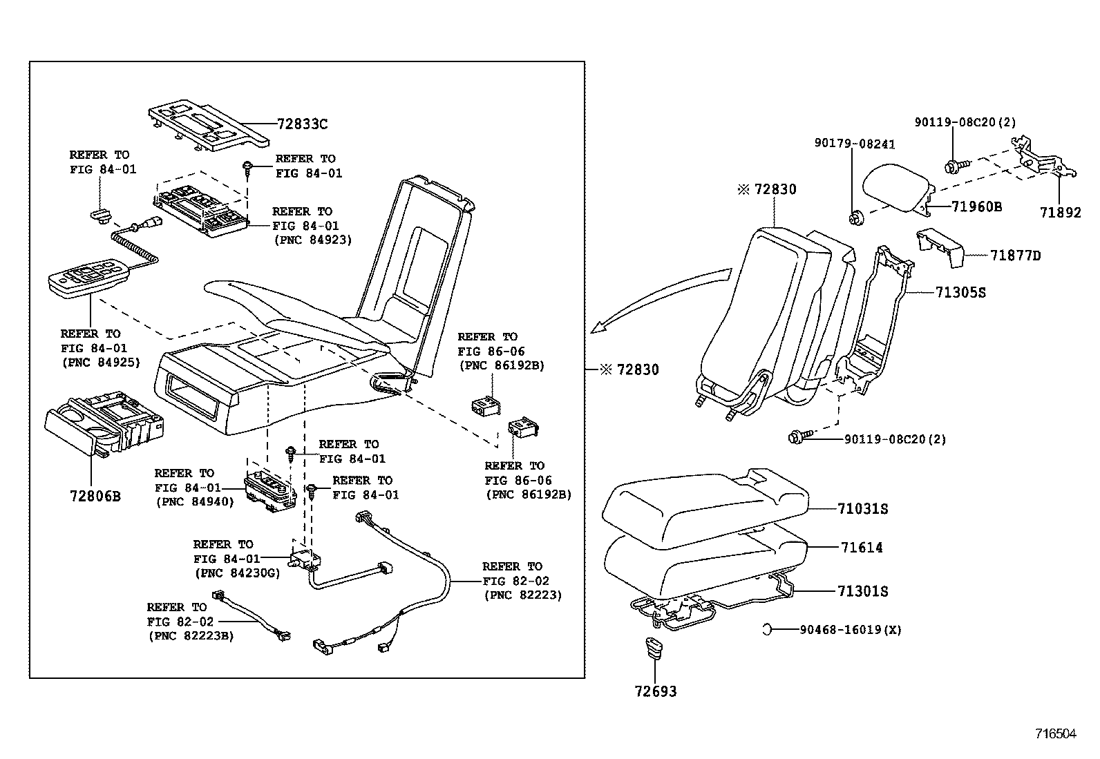  LS600H 600HL |  REAR SEAT SEAT TRACK