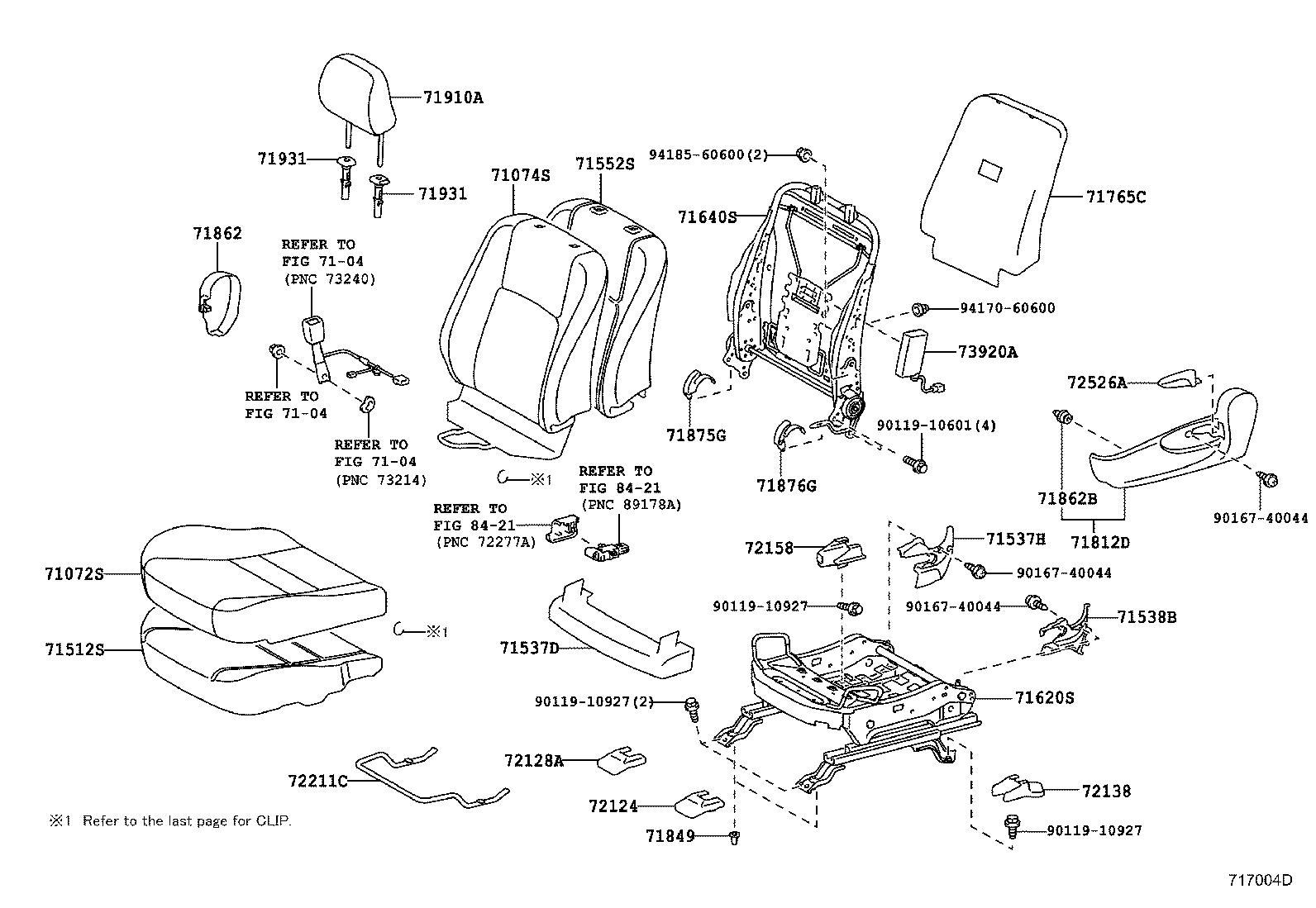  CT200H |  FRONT SEAT SEAT TRACK