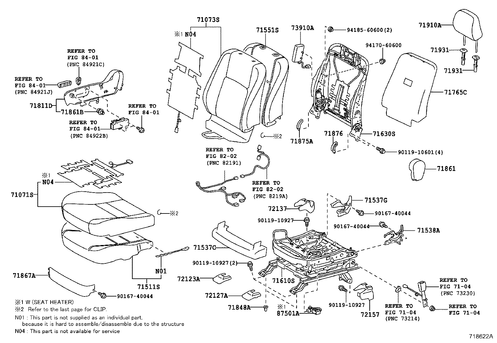  CT200H |  FRONT SEAT SEAT TRACK