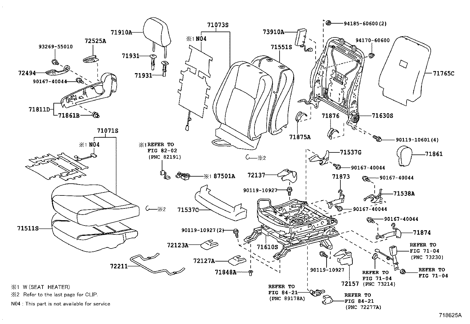  CT200H |  FRONT SEAT SEAT TRACK