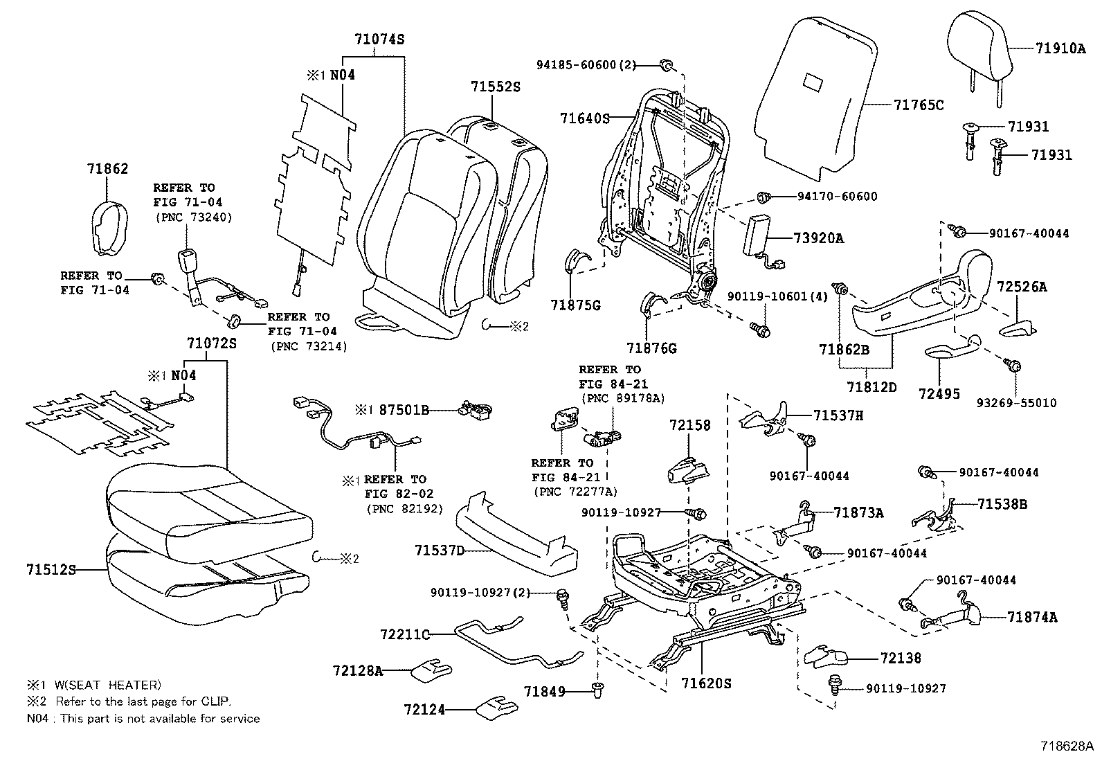  CT200H |  FRONT SEAT SEAT TRACK