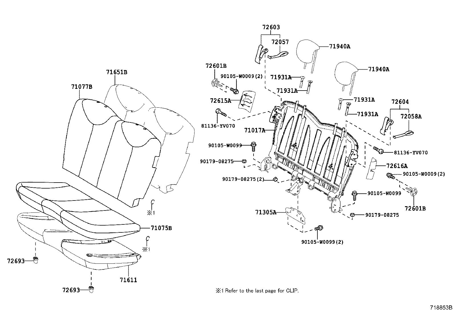  AYGO |  REAR SEAT SEAT TRACK