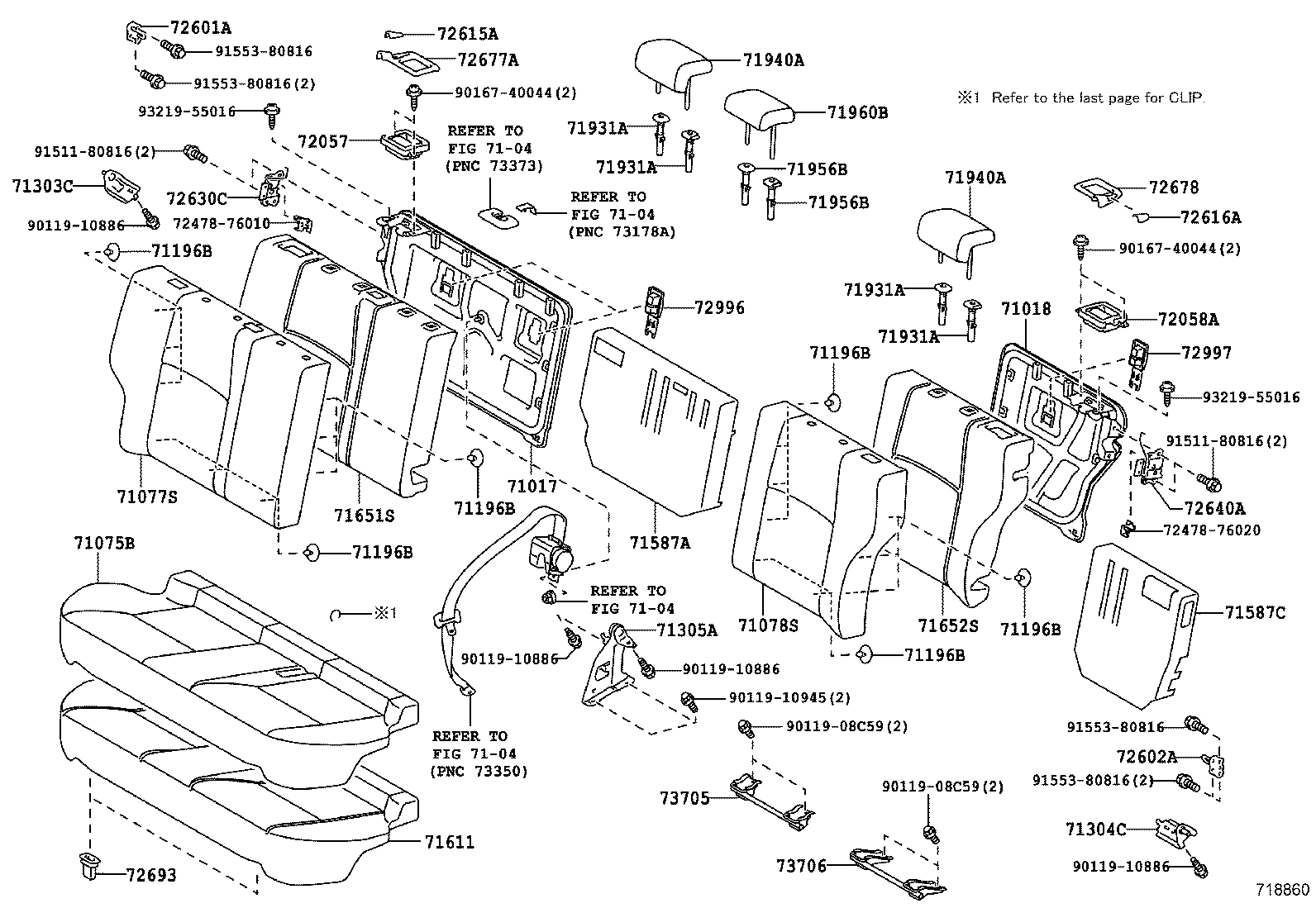  CT200H |  REAR SEAT SEAT TRACK