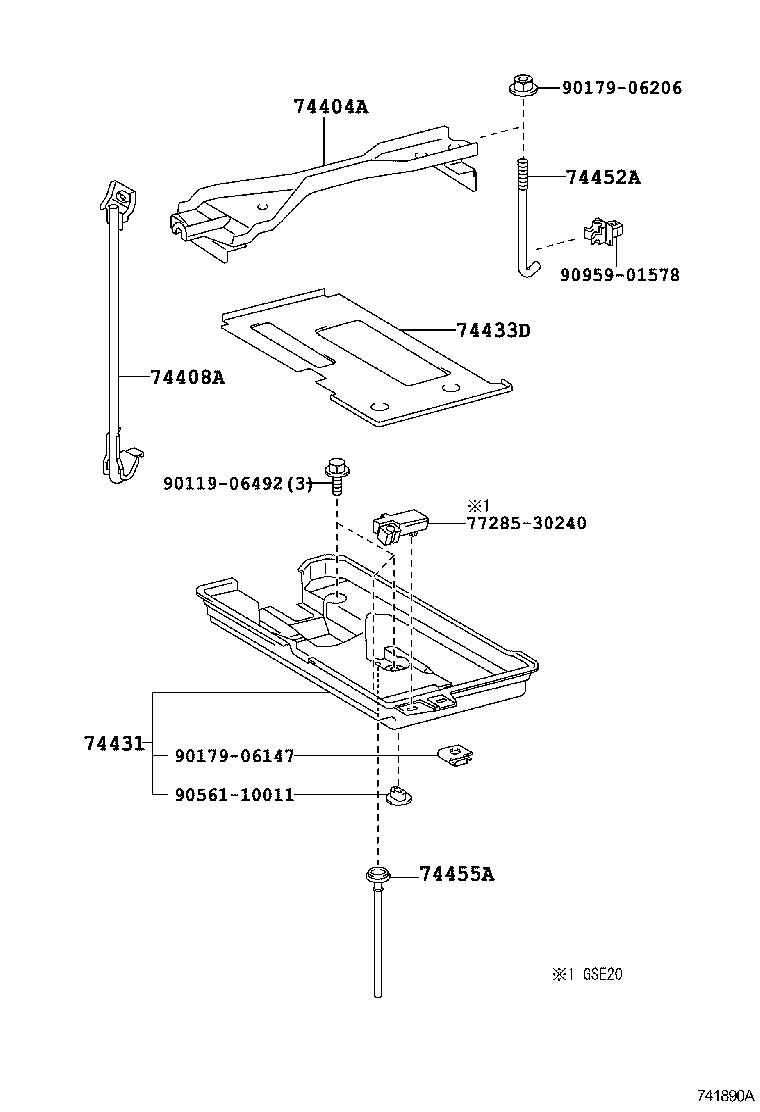  IS250 350 2 D |  BATTERY CARRIER