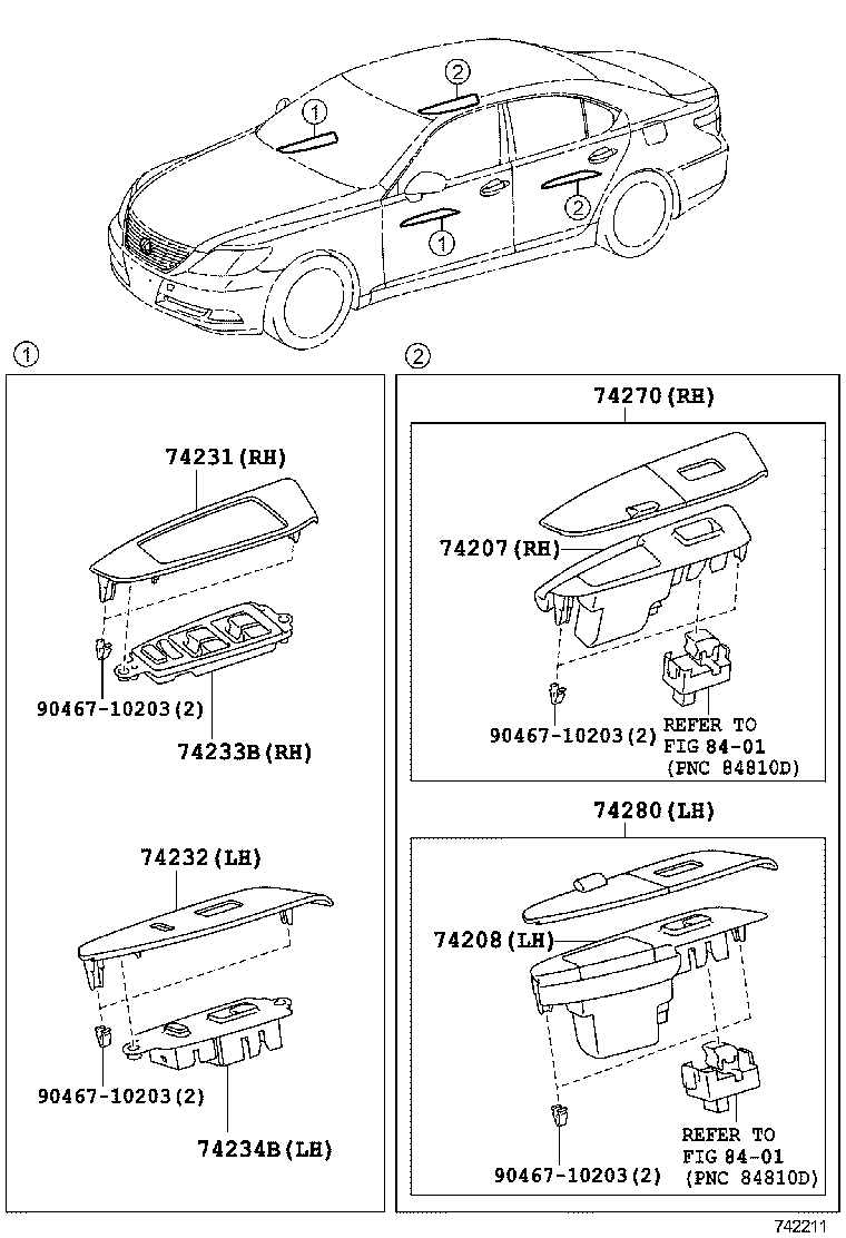  LS600H 600HL |  ARMREST VISOR