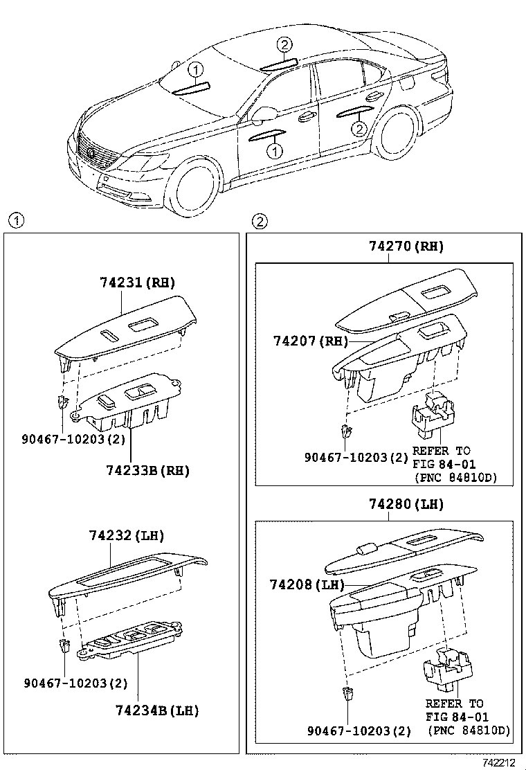  LS600H 600HL |  ARMREST VISOR