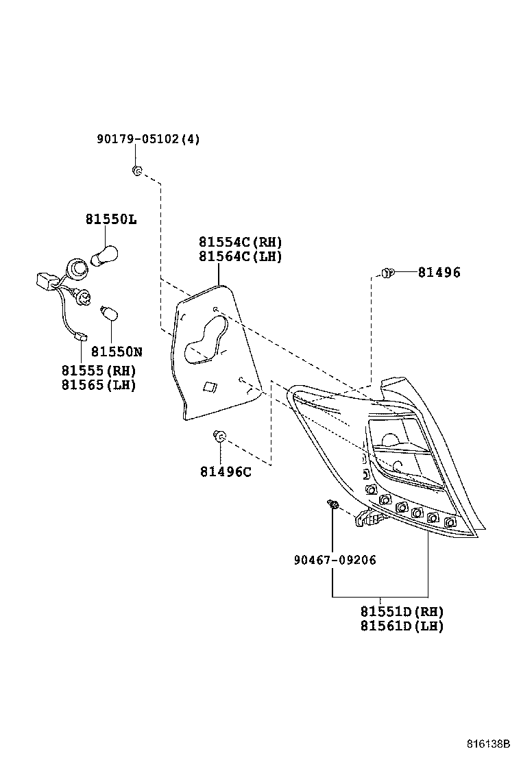  YARIS HYBRID FRP |  REAR COMBINATION LAMP