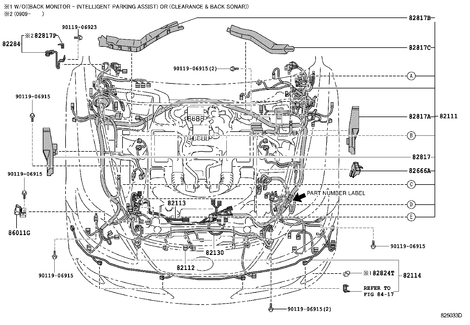  LS460 460L |  WIRING CLAMP