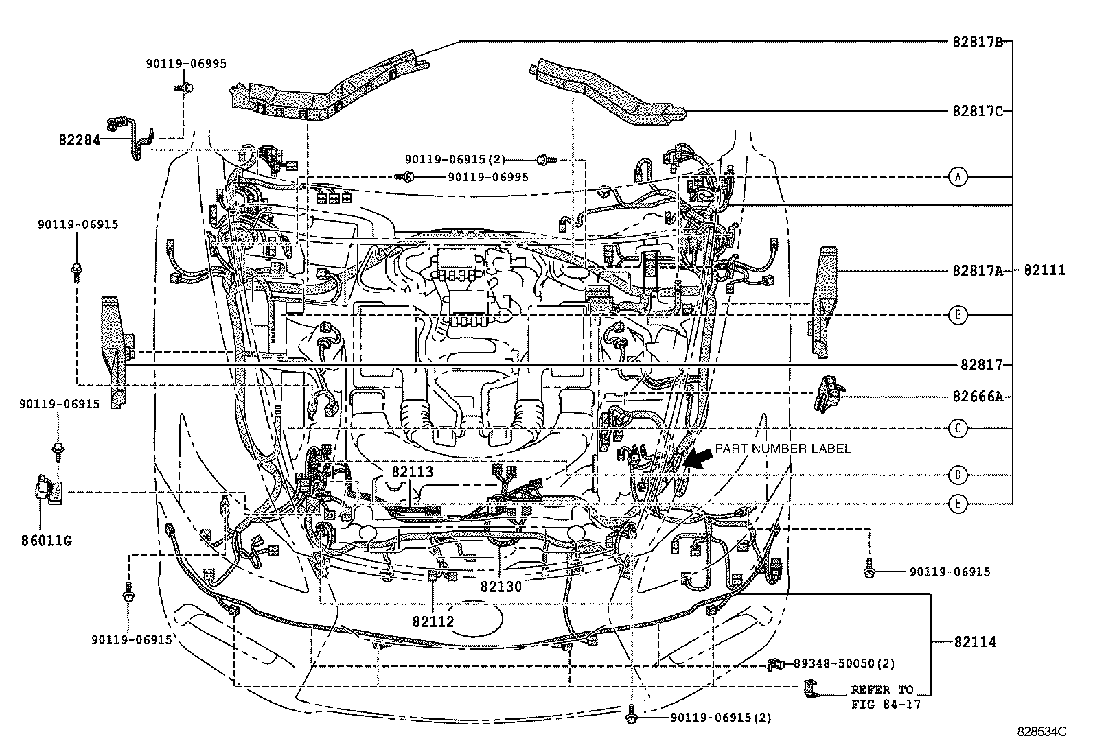  LS460 460L |  WIRING CLAMP