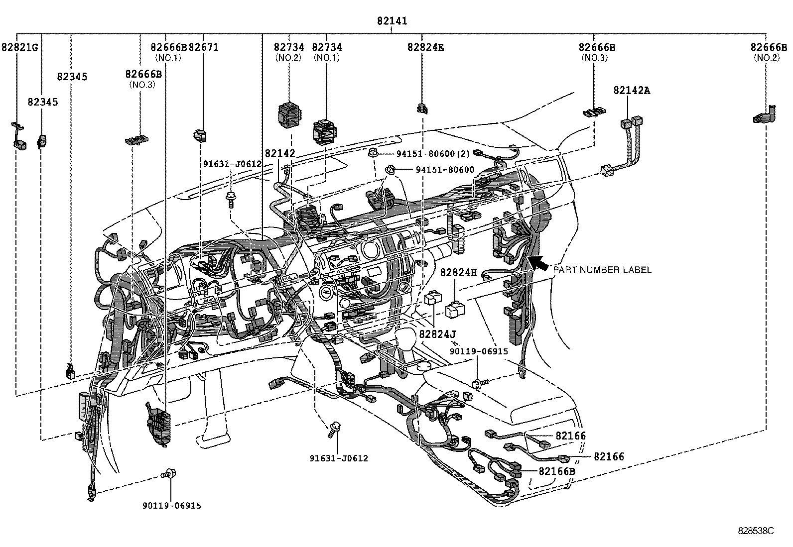  LS460 460L |  WIRING CLAMP