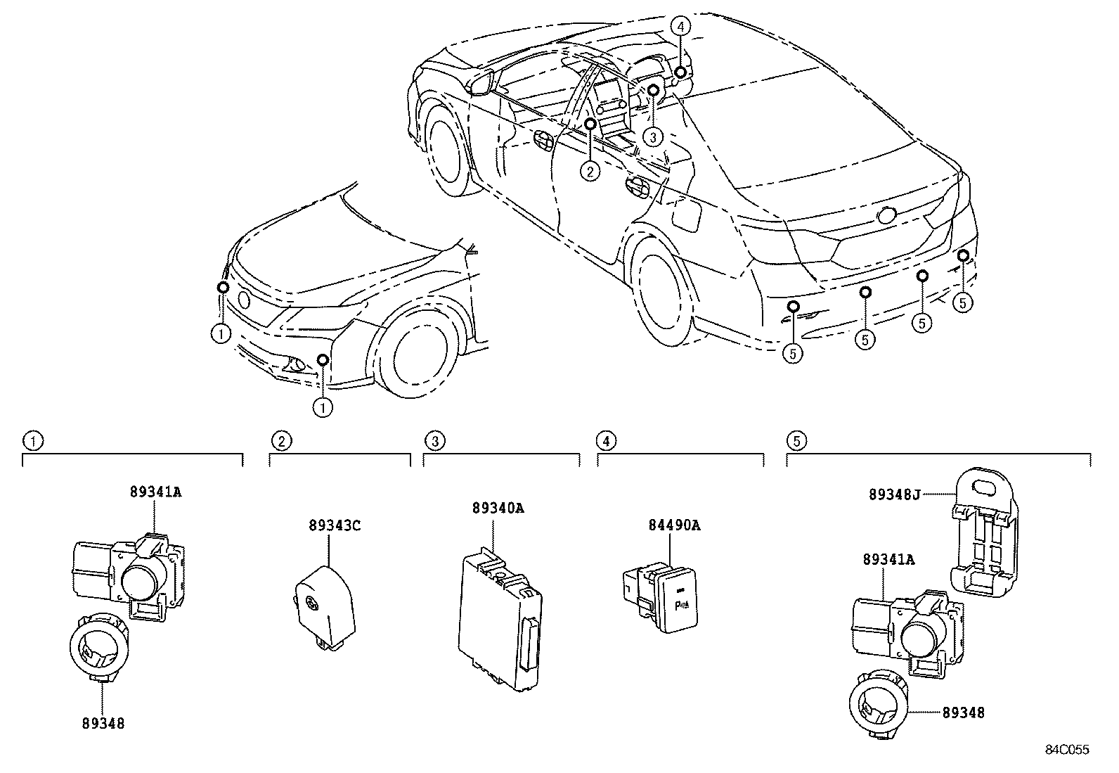  CAMRY HYBRID |  CLEARANCE BACK SONAR