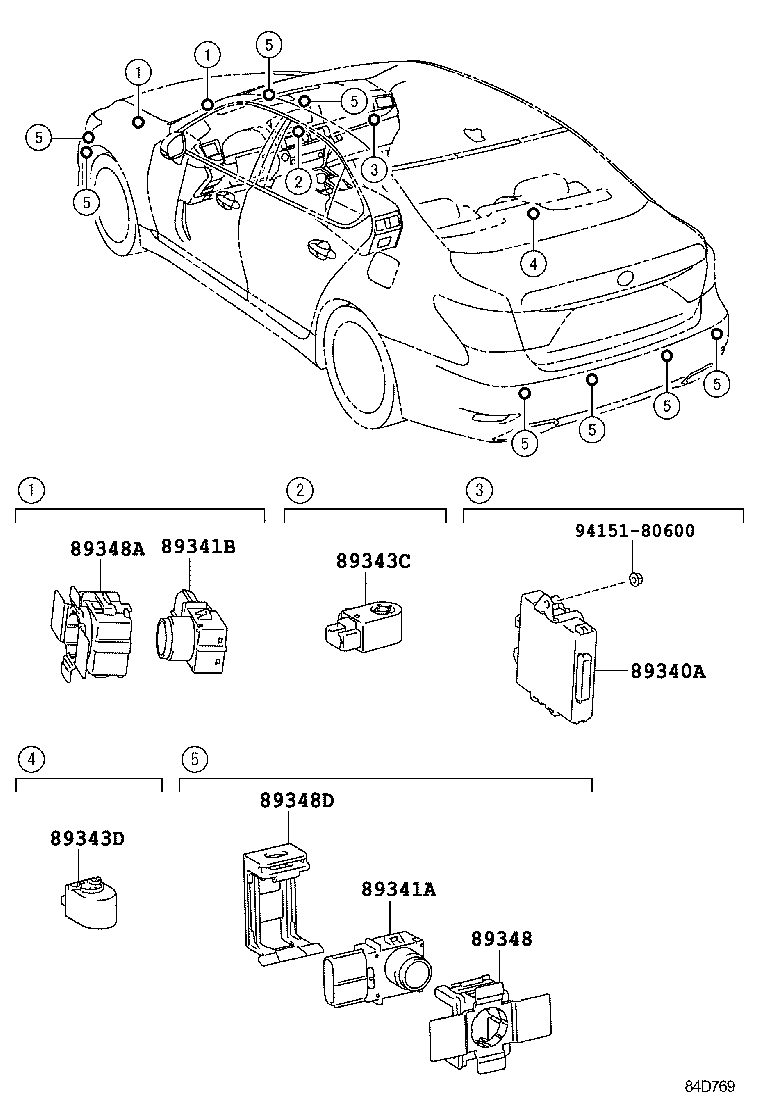  LS460 460L |  CLEARANCE BACK SONAR