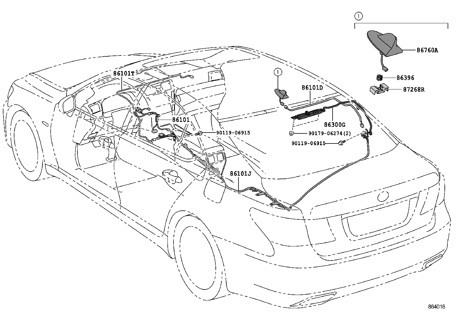  LS460 460L |  ANTENNA