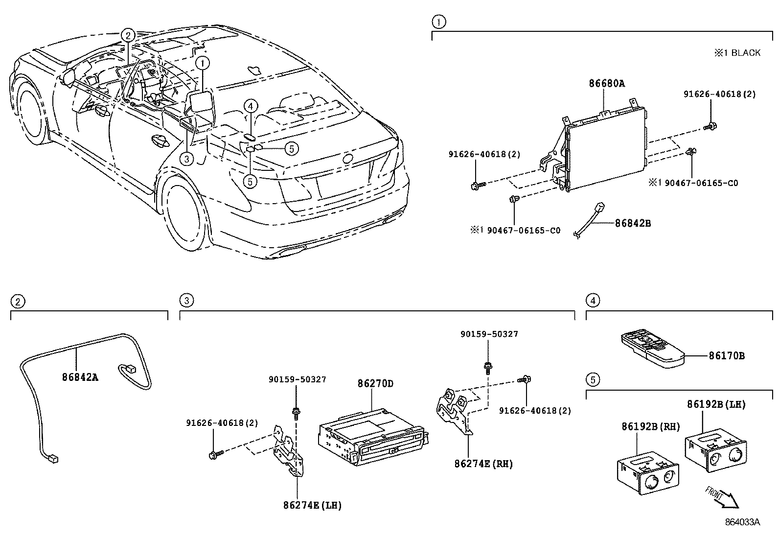  LS460 460L |  REAR MONITOR DISPLAY CAMERA