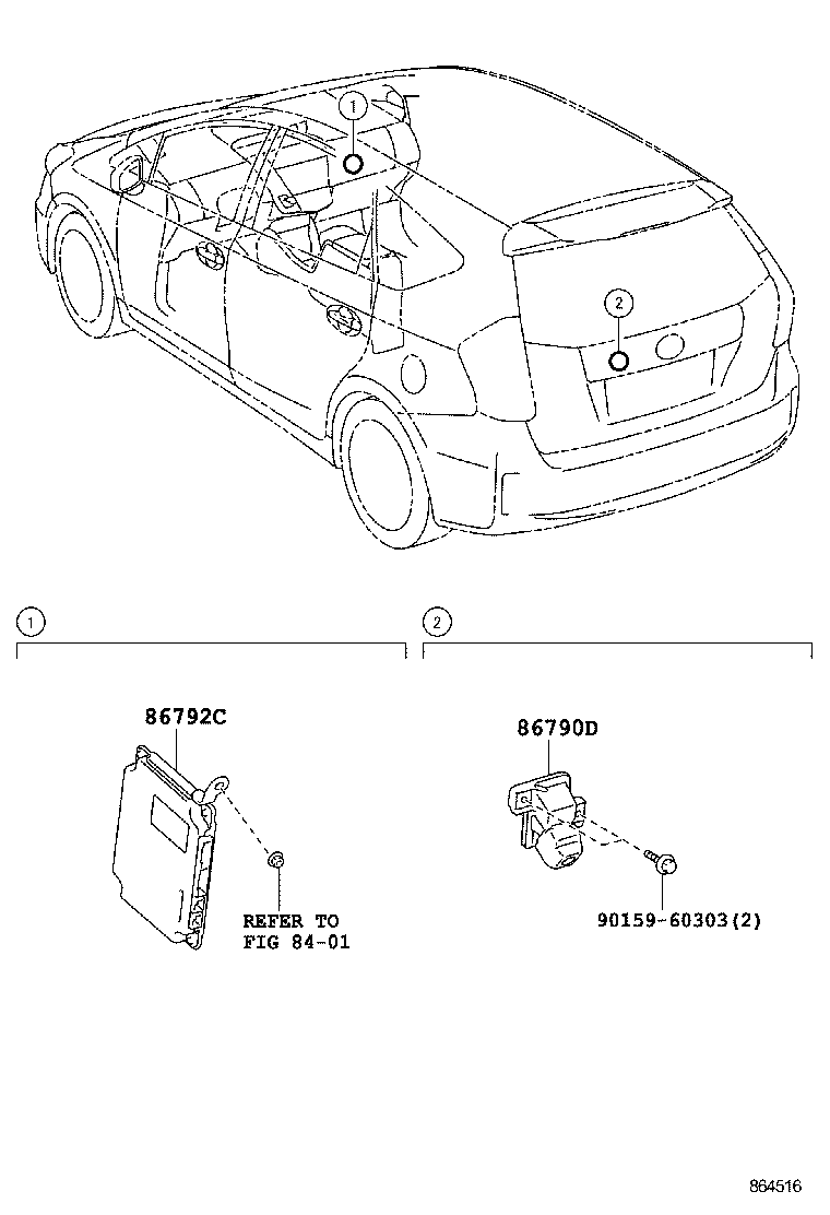  PRIUS PRIUS V |  REAR MONITOR DISPLAY CAMERA