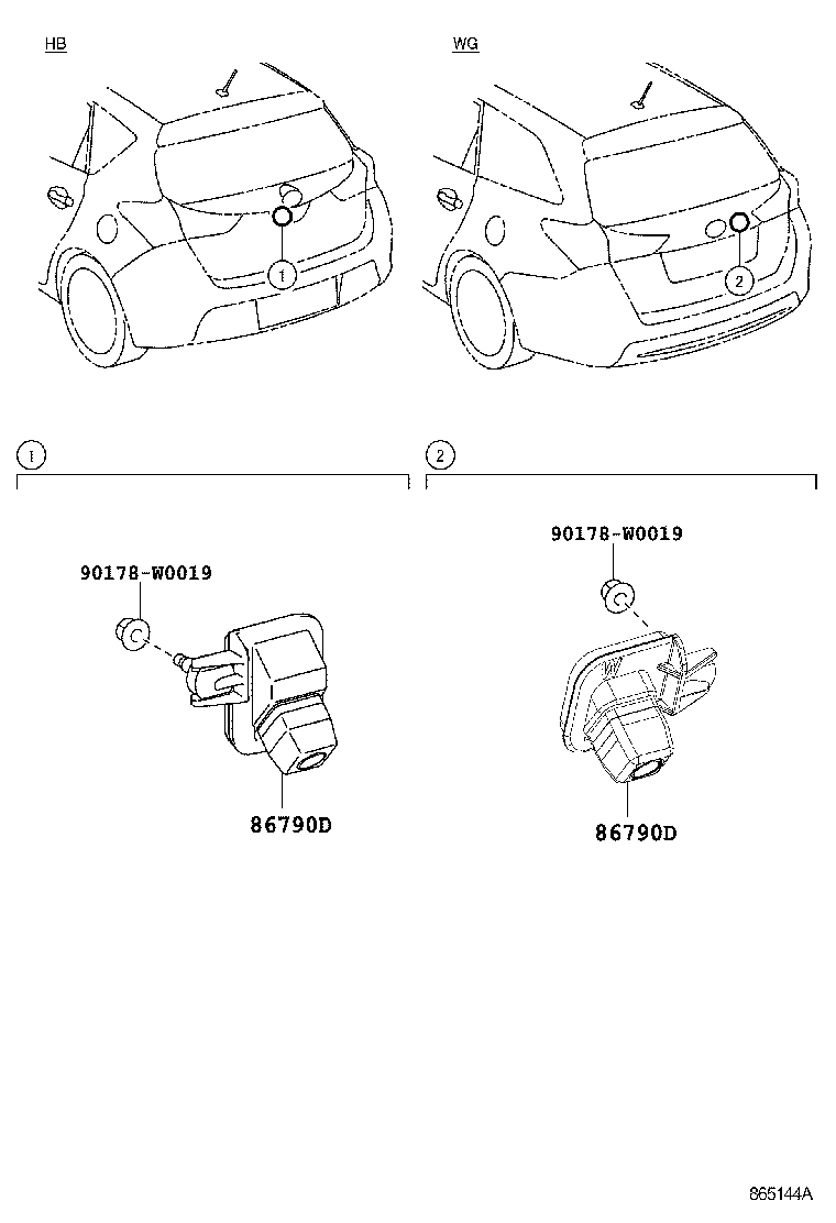  AURIS HYBRID UKP |  REAR MONITOR DISPLAY CAMERA