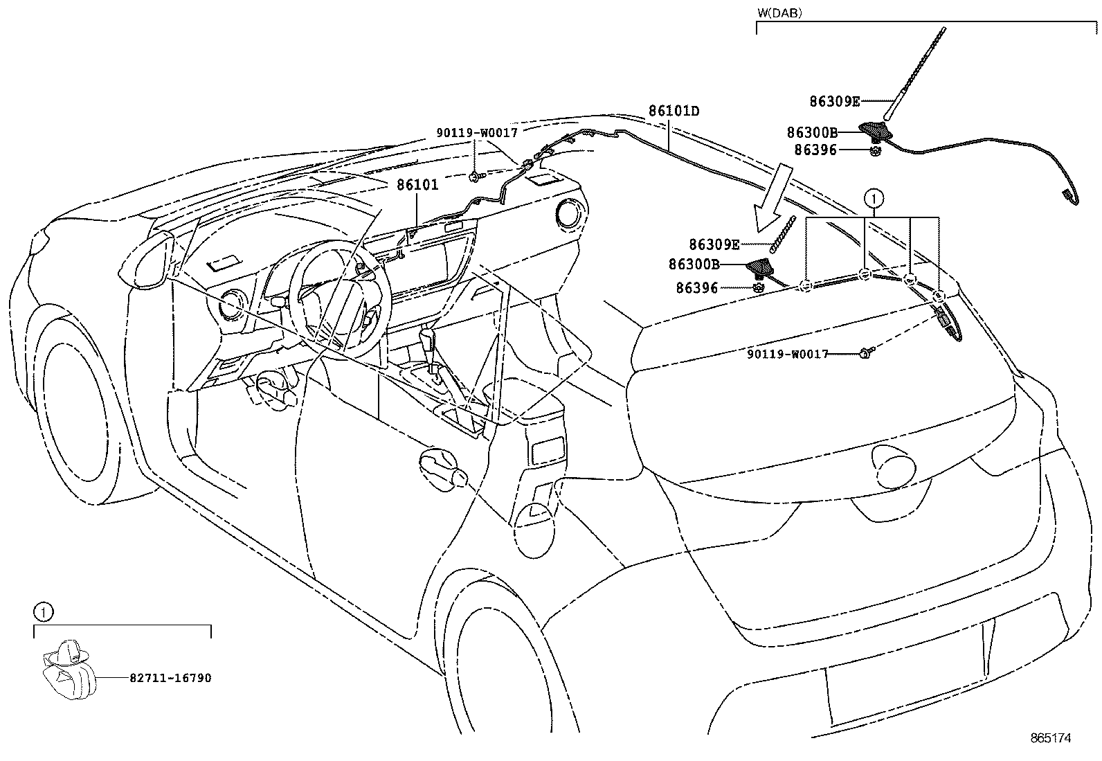  AURIS HYBRID UKP |  ANTENNA