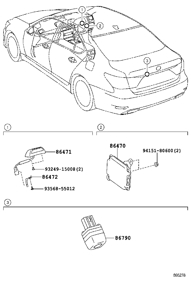  LS600H 600HL |  REAR MONITOR DISPLAY CAMERA