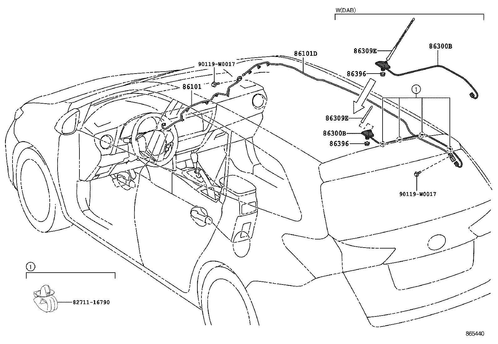  AURIS HYBRID UKP |  ANTENNA