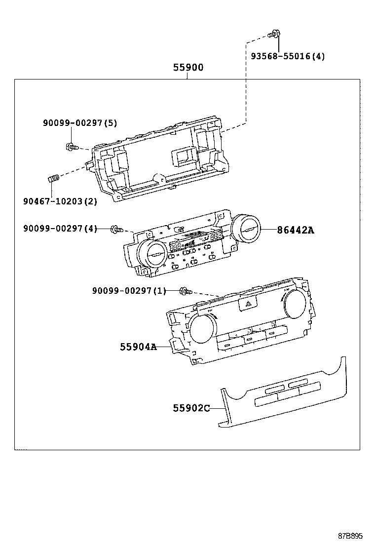  CAMRY HYBRID |  HEATING AIR CONDITIONING CONTROL AIR DUCT