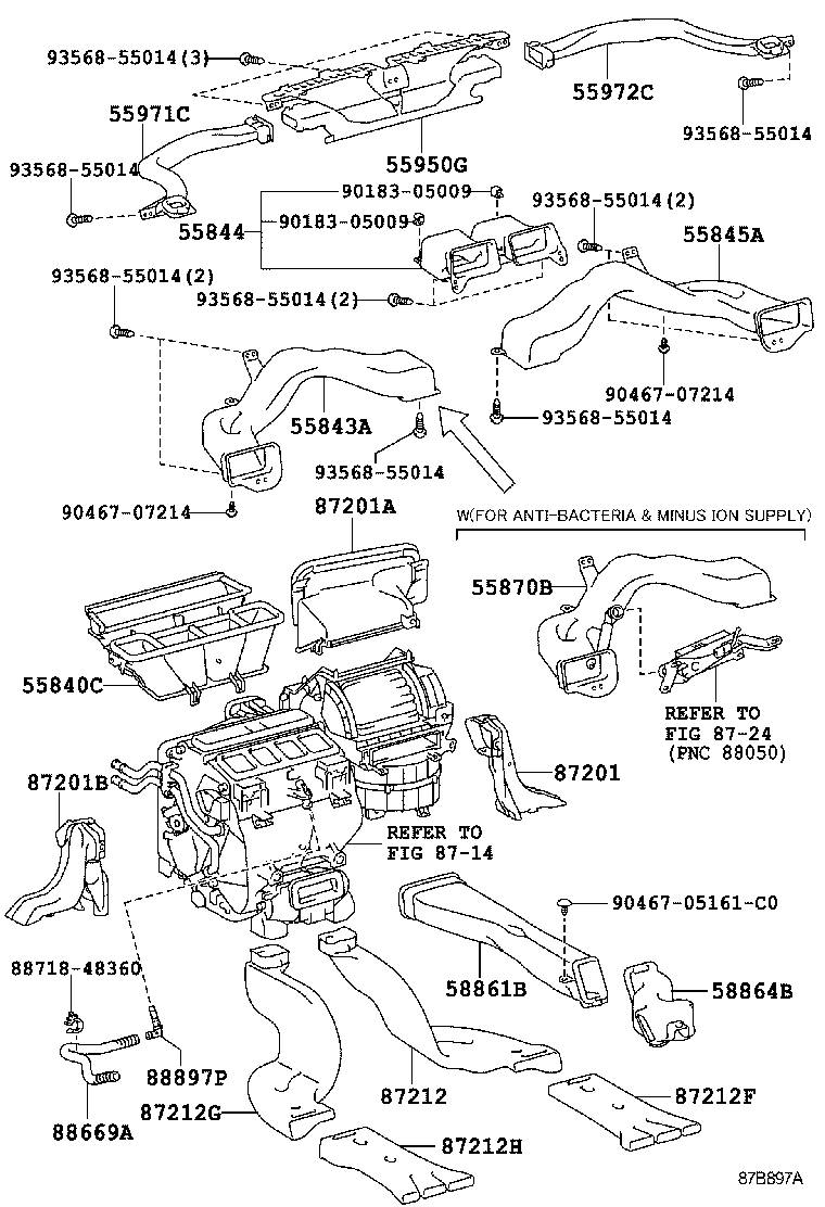  CAMRY HYBRID |  HEATING AIR CONDITIONING CONTROL AIR DUCT