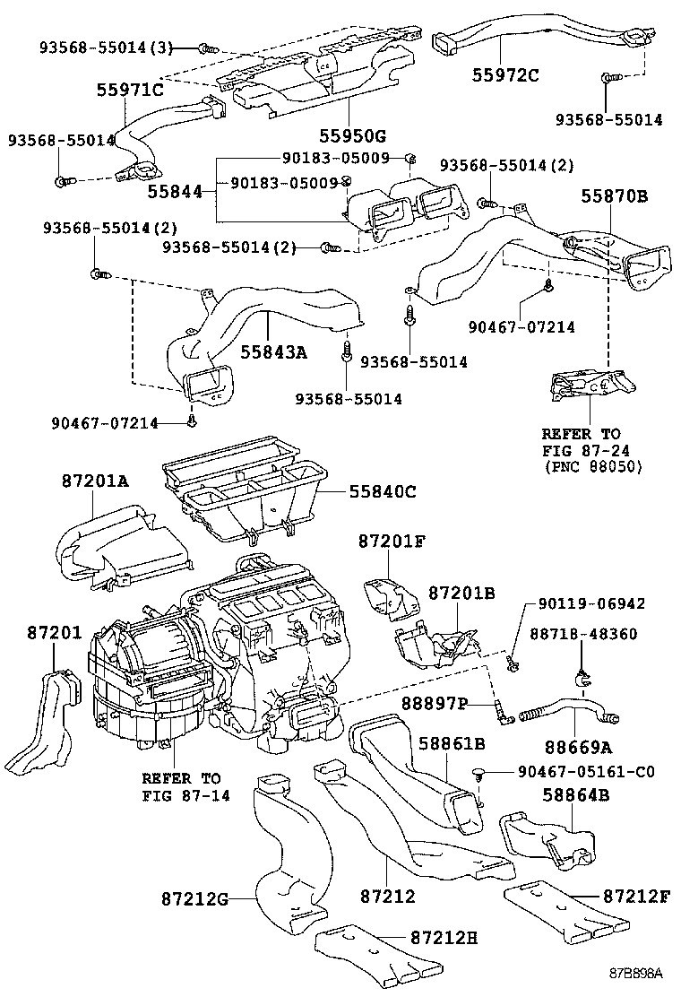  CAMRY HYBRID |  HEATING AIR CONDITIONING CONTROL AIR DUCT