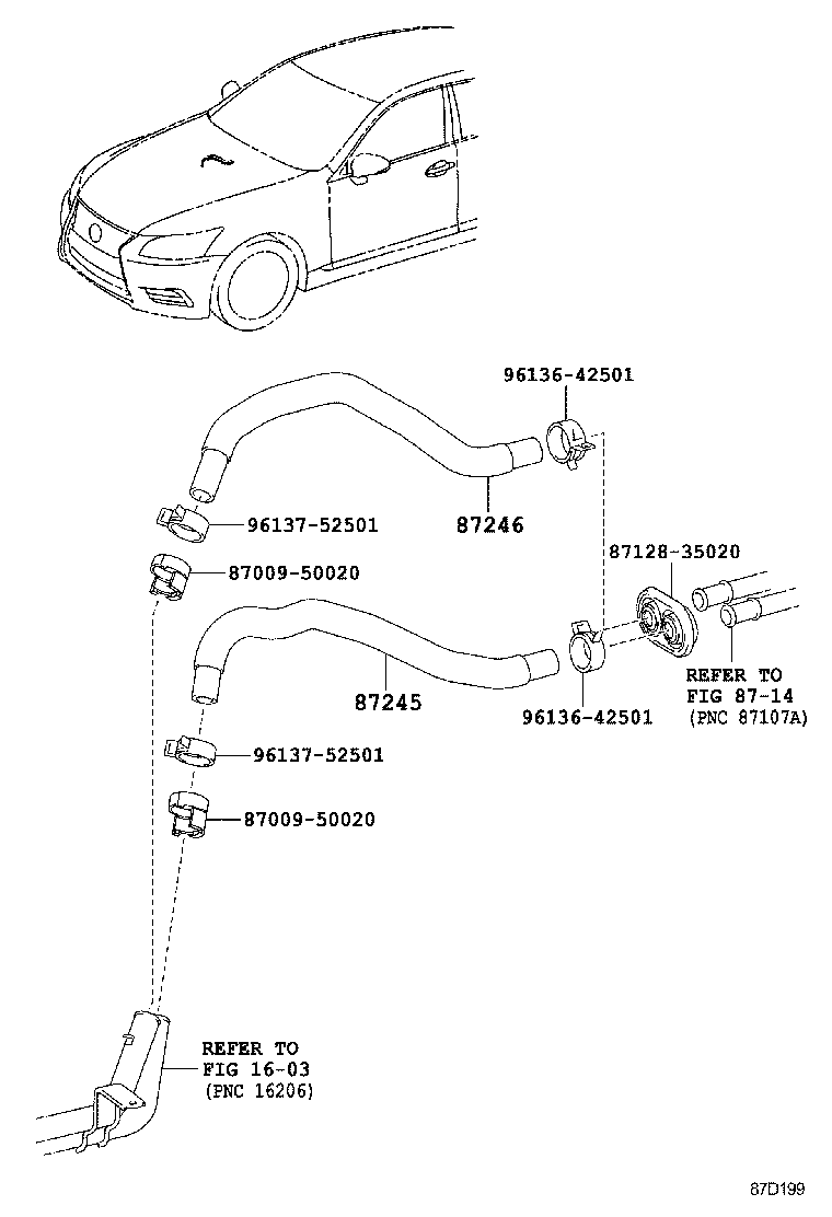  LS460 460L |  HEATING AIR CONDITIONING WATER PIPING