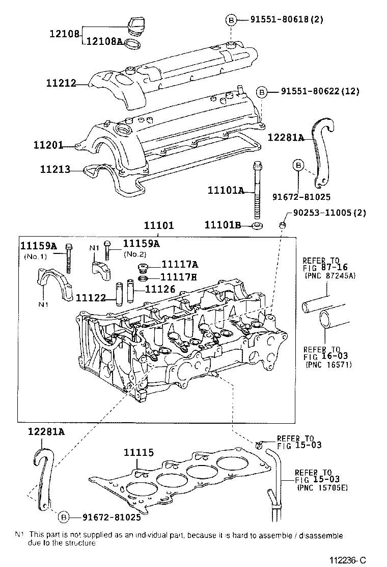  YARIS ECHO VERSO |  CYLINDER HEAD