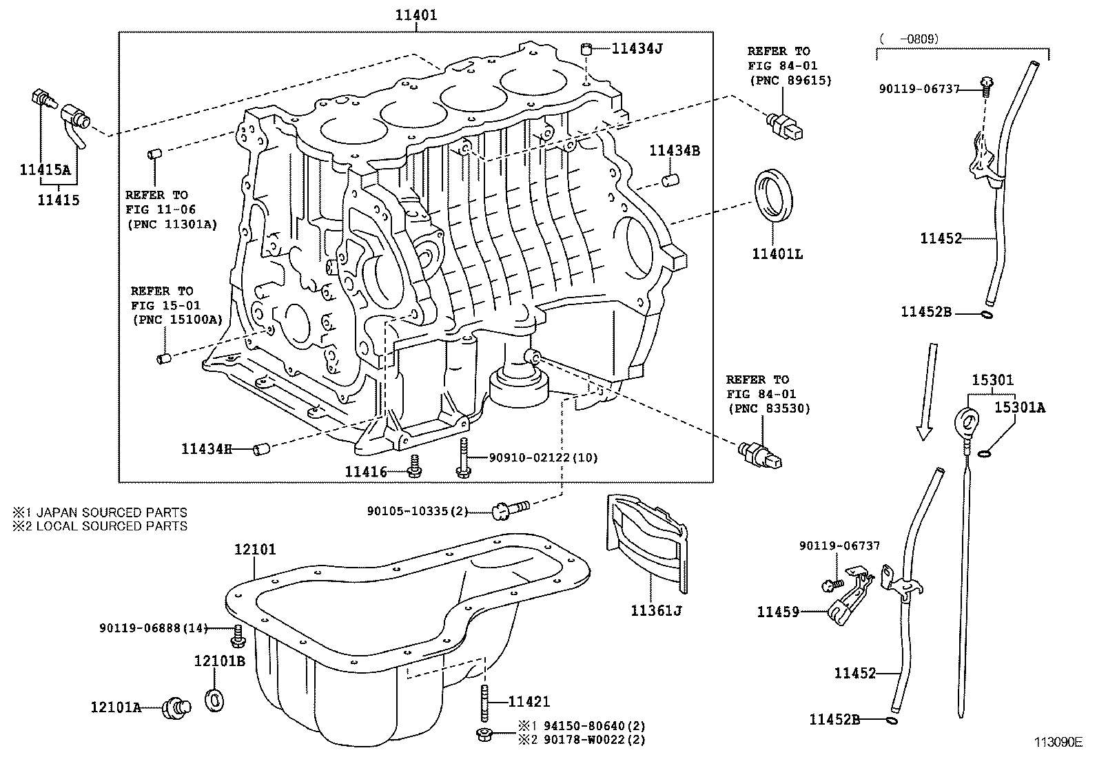  COROLLA VERSO |  CYLINDER BLOCK