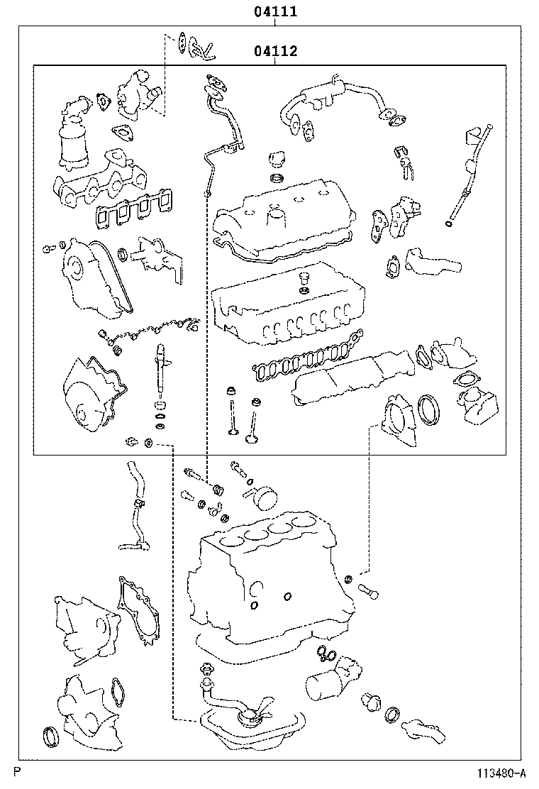  COROLLA VERSO |  ENGINE OVERHAUL GASKET KIT