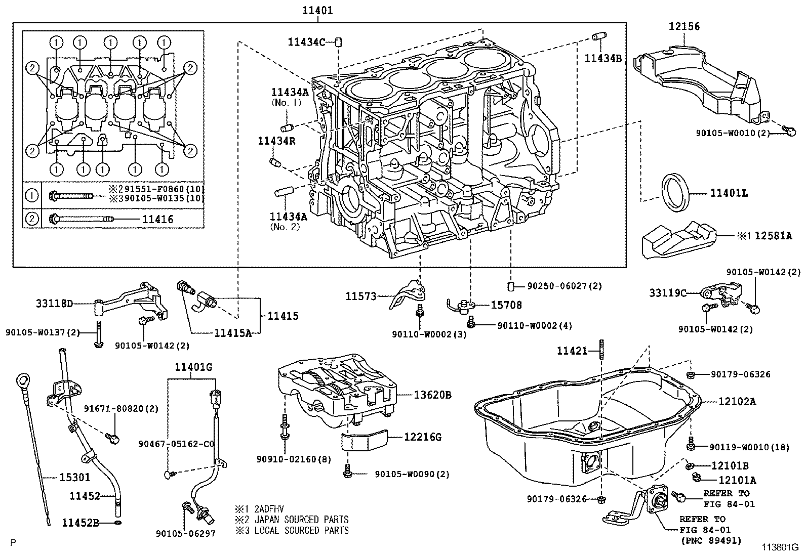  COROLLA VERSO |  CYLINDER BLOCK