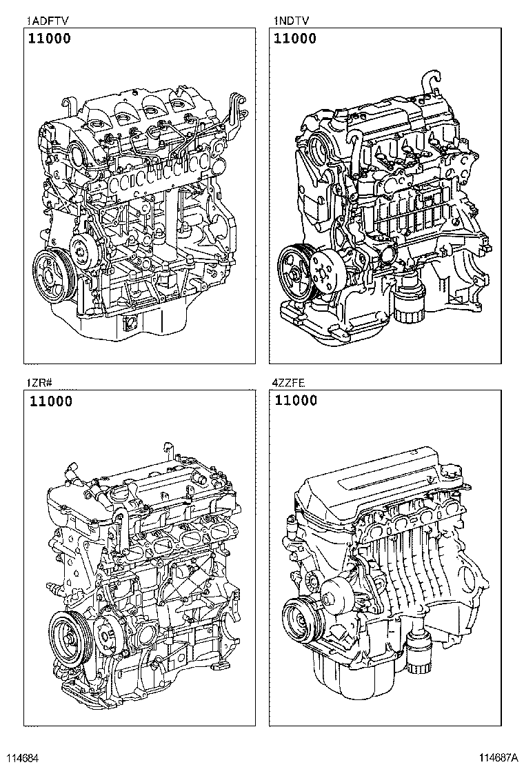  COROLLA SED JPP |  PARTIAL ENGINE ASSEMBLY