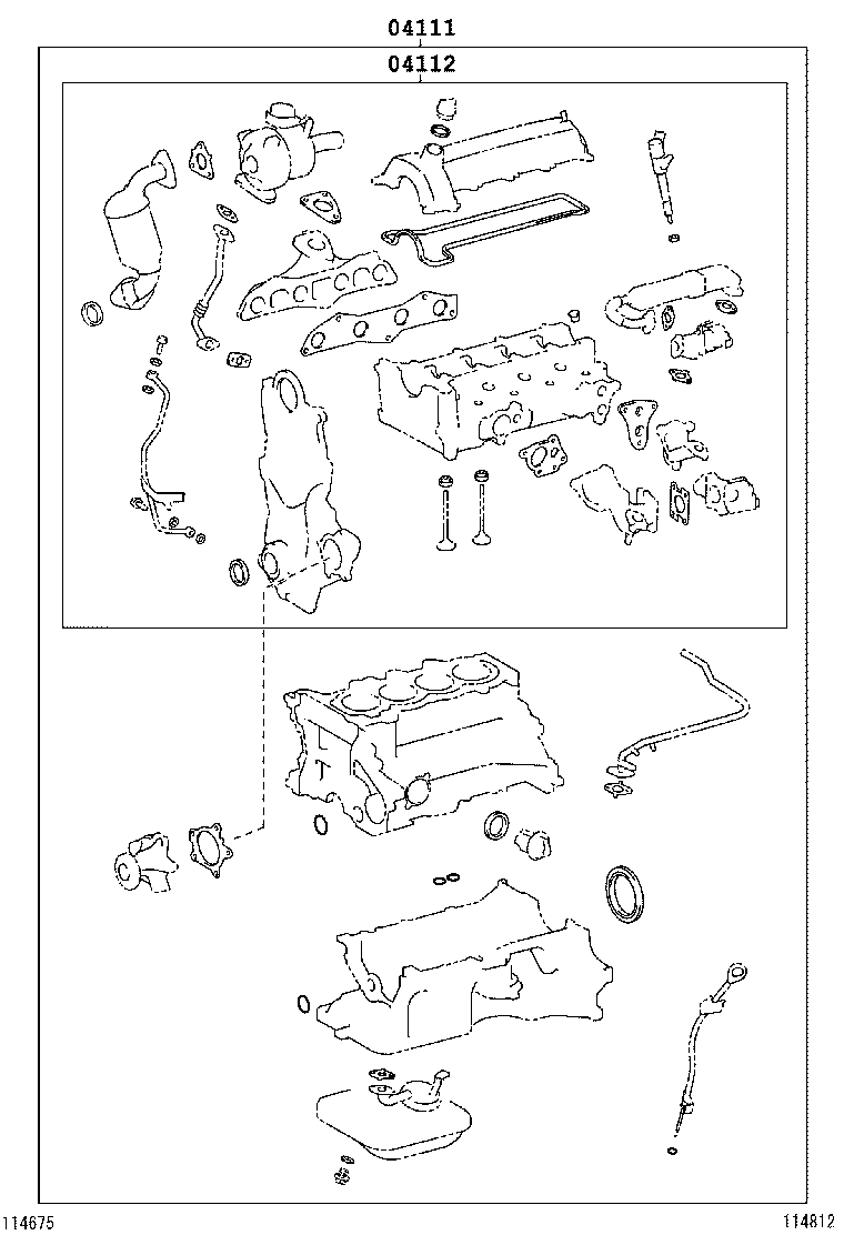  AURIS HYBRID UKP |  ENGINE OVERHAUL GASKET KIT