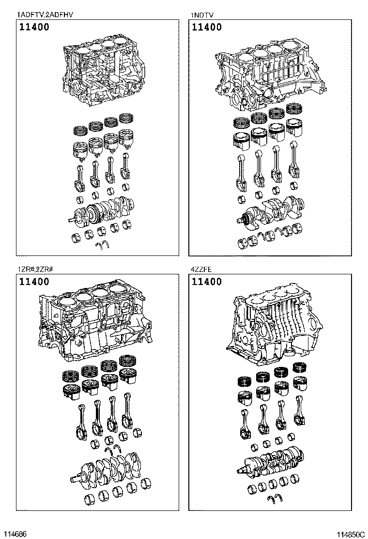  AURIS HYBRID UKP |  SHORT BLOCK ASSEMBLY