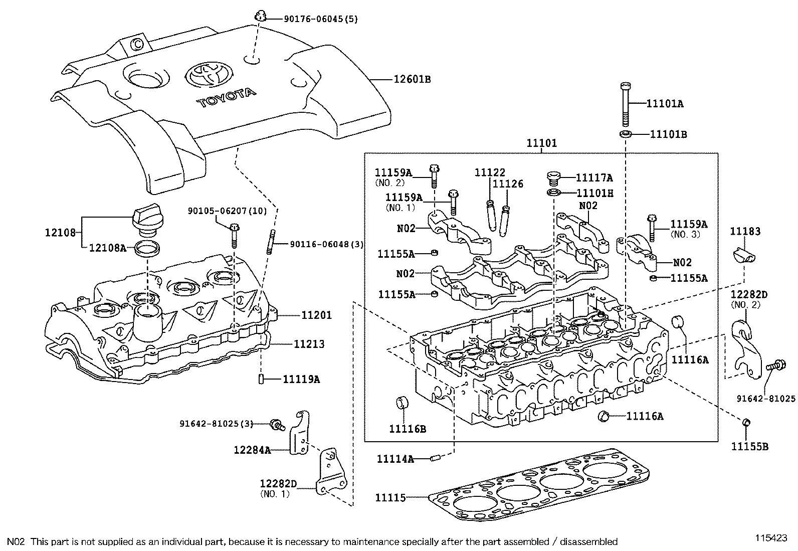  COROLLA VERSO |  CYLINDER HEAD